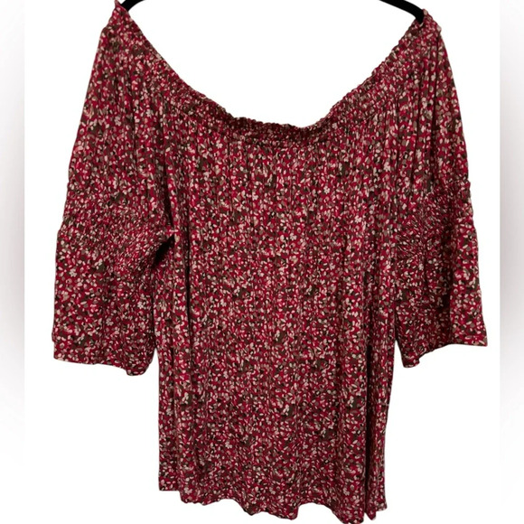 Lane Bryant Floral on/off-shoulder Top Size 22/24 - Picture 2 of 5